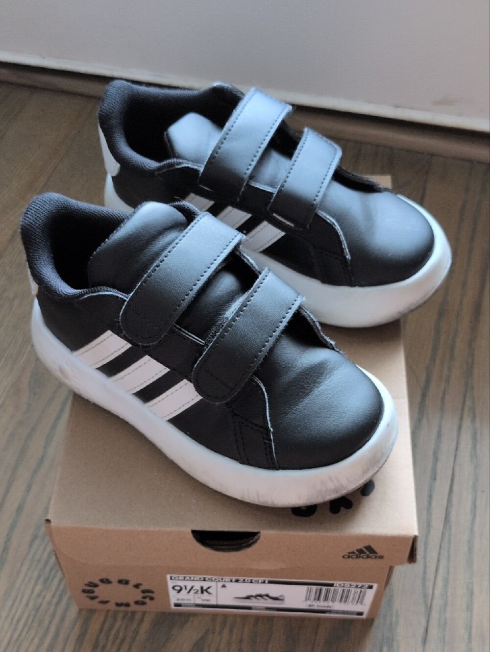 Adidas Kids Toddler Grand Court Sneakers Tennis Shoes Size 9.5K